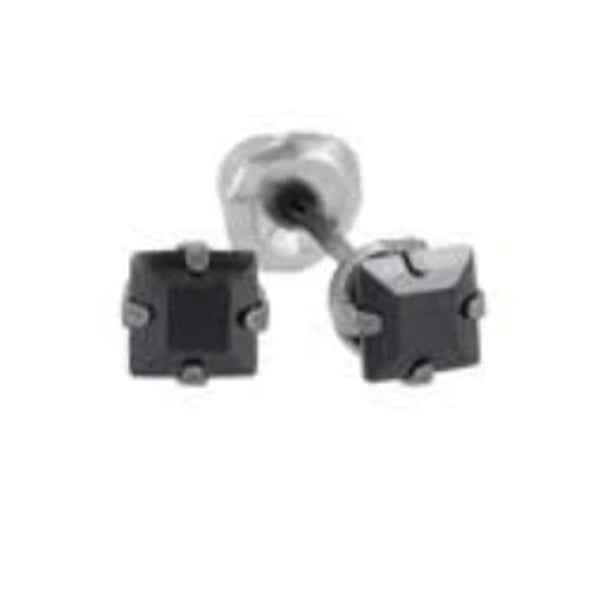 BRINCO FURAÇÃO QUADRADO PRETO 1234C